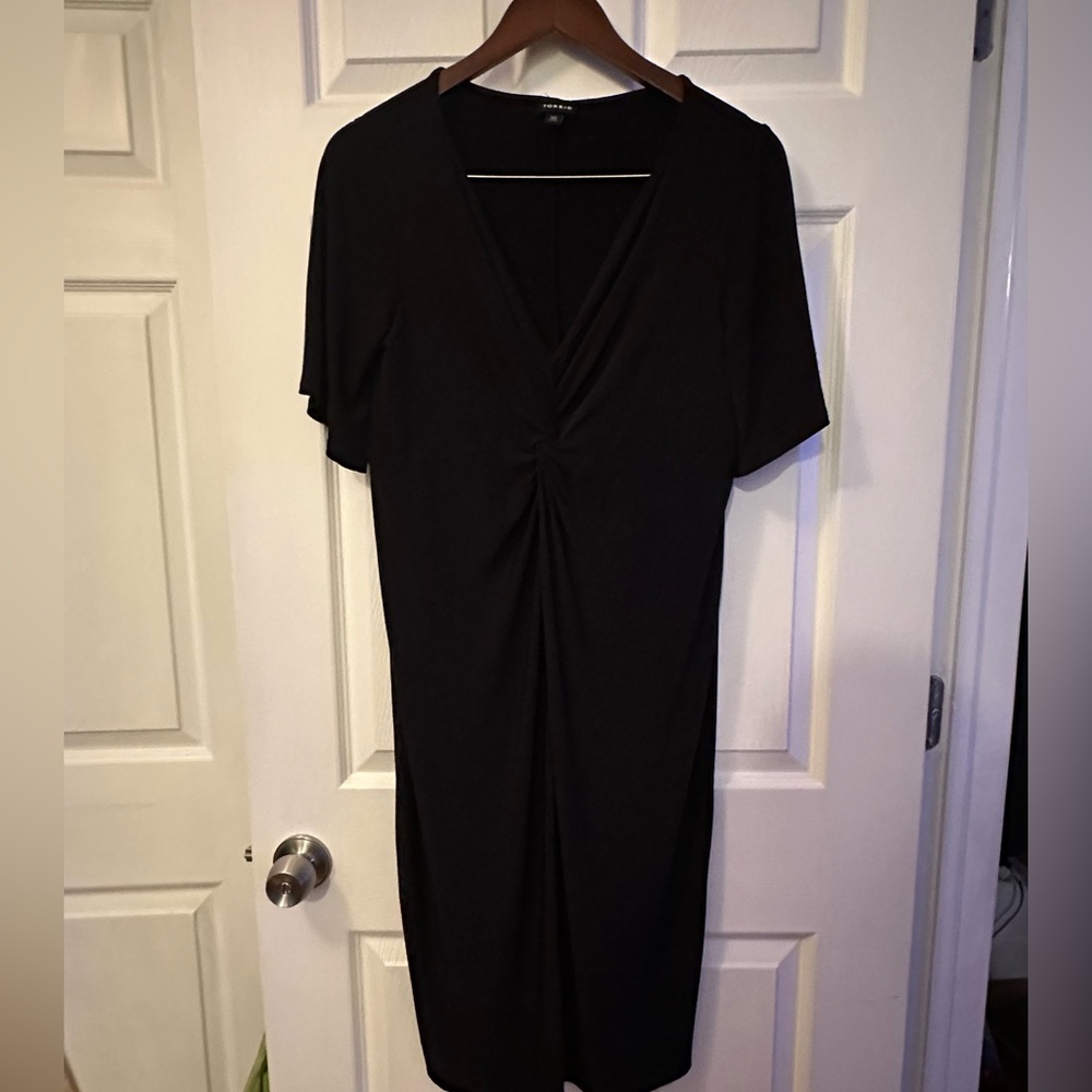 Torrid- Mini Rib Knit Twist Front Skater Dress size 00/Med/LG - Picture 5 of 8